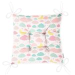 - Pofi-1343-Gorsel-2 - Realhomes  Rengarenk Bulut Motifli Dijital Baskılı Özel Tasarım Modern Pofuduk Sandalye Minderi Realhomes