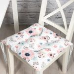 - Pofi-1364-Gorsel - Realhomes  Kuş Ve Çiçek Desenli Dijital Baskılı Özel Tasarım Modern Pofuduk Sandalye Minderi Realhomes