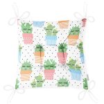 Bebek Desenli Kaktüs Motifli Dijital Baskılı Özel Tasarım Modern Pofuduk Sandalye Minderi Realhomes