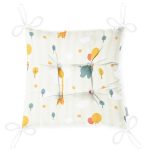 - Print - Realhomes Fil Ve Zürafa Desenli Dijital Baskılı Özel Tasarım Modern Pofuduk Sandalye Minderi Realhomes