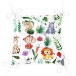 - Pofi-1384-Gorsel-2 - Realhomes  Sevimli Orman Hayvanları Motifli Dijital Baskılı Özel Tasarım Modern Pofuduk Sandalye Minderi Realhomes