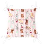 - полосфонбесшов - Realhomes Sevimli Ayıcık Ve Tavşan Motifli Dijital Baskılı Özel Tasarım Modern Pofuduk Sandalye Minderi Realhomes