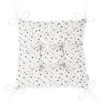 Altın Sarısı Siyah Yıldız Desenli Dijital Baskılı Özel Tasarım Modern Pofuduk Sandalye Minderi Realhomes