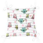 - Pofi-1423-Gorsel-2 - Realhomes  Kalp Ve Baykuş Desenli Dijital Baskılı Özel Tasarım Modern Pofuduk Sandalye Minderi Realhomes