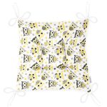 Baykuş Desenli Çocuk Odası Temalı Dijital Baskılı Özel Tasarım Modern Pofuduk Sandalye Minderi Realhomes