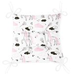 - seamless pattern - Realhomes  Unicorn Desenli Dijital Baskılı Özel Tasarım Modern Pofuduk Sandalye Minderi Realhomes