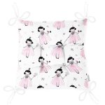 - seamless pattern - Realhomes Peri Prenses Motifli Dijital Baskılı Özel Tasarım Modern Pofuduk Sandalye Minderi Realhomes