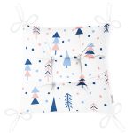 Puanlı Zeminde Ağaç Desenli Dijital Baskılı Özel Tasarım Modern Pofuduk Sandalye Minderi Realhomes