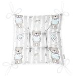 Sevimli Ayıcık Motifli Dijital Baskılı Özel Tasarım Modern Pofuduk Sandalye Minderi Realhomes