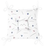 Modern Geometrik Şekiller Dijital Baskılı Pofuduk Sandalye Minderi Realhomes