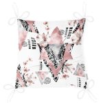 - Pofi-2061-Gorsel-2 - Realhomes Geometrik Desenli Çiçekli Dijital Baskılı Pofuduk Sandalye Minderi Realhomes