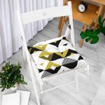 - Pofi-2064-Gorsel-1 - Realhomes  Bej Siyah Geometrik Desenli Dijital Baskılı Pofuduk Sandalye Minderi Realhomes