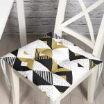 - Pofi-2064-Gorsel - Realhomes  Bej Siyah Geometrik Desenli Dijital Baskılı Pofuduk Sandalye Minderi Realhomes