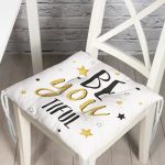 - Pofi-2136-Gorsel - Realhomes  You Beautiful Yazı Desenli Dijital Baskılı Modern Pofuduk Sandalye Minderi Realhomes