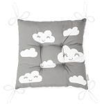 - Pofi-2140-Gorsel-2 - Realhomes  Gri Zeminli Bulut Motifli Dijital Baskılı Modern Pofuduk Sandalye Minderi Realhomes