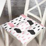 - Pofi-2149-Gorsel - Realhomes  Realhomes Renkli Bulut Desenli Dijital Baskılı Modern Pofuduk Sandalye Minderi Realhomes