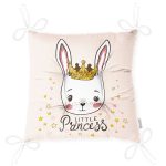 Pembe Zeminli Little Princess Desenli Dijital Baskılı Pofuduk Sandalye Minderi Realhomes