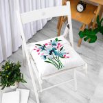 - Pofi-2184-Gorsel-1 - Realhomes Modern Çiçek Desenli Dijital Baskılı Modern Pofuduk Sandalye Minderi Realhomes