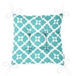 - Pofi-2189-Gorsel-2 - Realhomes Turkuaz Renkli Yonca Desenli Dijital Baskılı Pofuduk Sandalye Minderi Realhomes