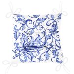 Modern Sarmaşık Desenli Dijital Baskılı Modern Pofuduk Sandalye Minderi Realhomes