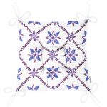 Rengarenk Çiçek Desenli Dijital Baskılı Modern Pofuduk Sandalye Minderi Realhomes