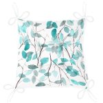 - Pofi-2210-Gorsel-2 - Realhomes  Mavi Yapraklar Özel Tasarım Modern Pofuduk Sandalye Minderi Realhomes