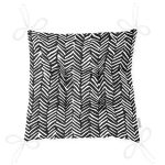 - Pofi-2233-Gorsel-2 - Realhomes  Siyah Beyaz Çizgili Dijital Baskılı Modern Pofuduk Sandalye Minderi Realhomes