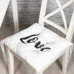 - Pofi-2238-Gorsel - Realhomes Love Yazı Desenli Dijital Baskılı Modern Pofuduk Sandalye Minderi Realhomes