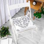 - Pofi-2249-Gorsel-1 - Realhomes Tüy Desen Kalp Motifli Dijital Baskılı Modern Pofuduk Sandalye Minderi Realhomes