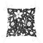 Füme Zeminli Çiçek Desenli Dijital Baskılı Modern Pofuduk Sandalye Minderi Realhomes