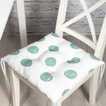 - Pofi-2259-Gorsel - Realhomes  Mint Yeşili Puantiyeli Dijital Baskılı Modern Pofuduk Sandalye Minderi Realhomes