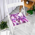 - Pofi-2267-Gorsel-1 - Realhomes Sulu Boya Yaprak Temalı Dijital Baskılı Modern Pofuduk Sandalye Minderi Realhomes