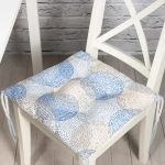 Yuvarlak Nokta Desenli Dijital Baskılı Modern Pofuduk Sandalye Minderi Realhomes