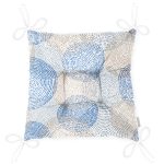 Yuvarlak Nokta Desenli Dijital Baskılı Modern Pofuduk Sandalye Minderi Realhomes