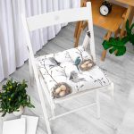 - Pofi-2347-Gorsel-1 - Realhomes  Kuşlar ve Dal Desenli Modern Pofuduk Sandalye Minderi Realhomes