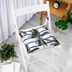 - Pofi-2360-Gorsel-1 - Realhomes  Çizgili Palmiye Yapraklı Modern Pofuduk Sandalye Minderi Realhomes