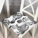 Ananas ve Palmiye Yapraklı Modern Pofuduk Sandalye Minderi Realhomes