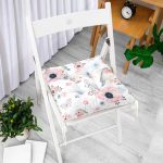 - Pofi-2373-Gorsel-1 - Realhomes  Pudra Mavi Kelebek Çiçek Modern Dijital Baskılı Pofuduk Sandalye Minderi Realhomes