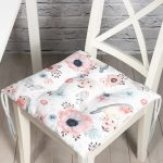 - Pofi-2373-Gorsel - Realhomes  Pudra Mavi Kelebek Çiçek Modern Dijital Baskılı Pofuduk Sandalye Minderi Realhomes