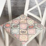 - Pofi-2388-Gorsel - Realhomes  Geometrik Şekilli Hint Desenli Dijital Baskılı Pofuduk Sandalye Minderi Realhomes