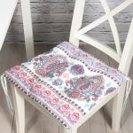 - Pofi-2407-Gorsel - Realhomes Kırmızı Mavi Çini Motifli Modern Dijital Baskılı Pofuduk Sandalye Minderi Realhomes