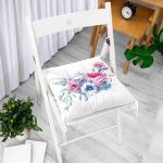 - Pofi-2415-Gorsel-1 - Realhomes  Lila Renk Begonya Motifli Dijital Baskılı Pofuduk Sandalye Minderi Realhomes
