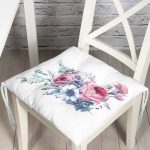 - Pofi-2415-Gorsel - Realhomes  Lila Renk Begonya Motifli Dijital Baskılı Pofuduk Sandalye Minderi Realhomes