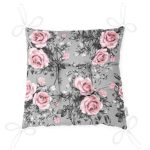 - Pofi-2417-Gorsel-2 - Realhomes Füme Temalı Kanaviçe Çiçek Motifli Dijital Baskılı Pofuduk Sandalye Minderi Realhomes