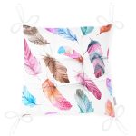 - Pofi-2431-Gorsel-2 - Realhomes Realhomes Renkli Kuş Tüyleri Çizimli Dijital Baskılı Modern Pofuduk Sandalye Minderi Realhomes