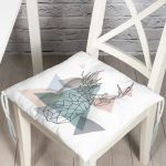 - Pofi-2445-Gorsel - Realhomes  Geyik Çizimli Modern Dijital Baskılı Pofuduk Sandalye Minderi Realhomes