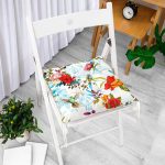 - Pofi-2447-Gorsel-1 - Realhomes Ebabil Kuşu Çizimli Modern Pofuduk Sandalye Minderi Realhomes