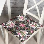 - Pofi-2454-Gorsel - Realhomes Kanaviçe Kare Desenli Modern Pofuduk Sandalye Minderi Realhomes