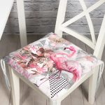 - Pofi-2465-Gorsel - Realhomes  Kanaviçe Bal Peteği Desenli Modern Dijital Baskılı Pofuduk Sandalye Minderi Realhomes