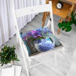 - Pofi-2470-Gorsel-1 - Realhomes  Çift Renkli Vazo Çiçeği Desenli Modern Pofuduk Sandalye Minderi Realhomes